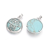 Synthetic Turquoise Pendants G-L512-J17-2