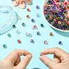 Two Tone Transparent Spray Painted Acrylic Beads ACRP-PA0001-01A-4