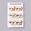 304 Stainless Steel Hoop Earrings EJEW-O087-08B-3