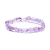 Natural Amethyst Chip Beads Stretch Bracelet BJEW-JB07115-1