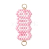 MIYUKI Delica Glass Seed Beaded Connector Charms PALLOY-MZ01025-1