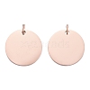 Ion Plating(IP) 304 Stainless Steel Pendants STAS-I311-32G-RG-1