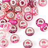 30Pcs Printed Transparent Resin European Beads RESI-TADJ0001-03H-2