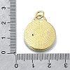 Brass Micro Pave Cubic Zirconia Pendants KK-V010-06G-01-3