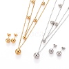 Ball 304 Stainless Steel Jewelry Sets SJEW-H302-17-1