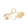 Clear Cubic Zirconia Teardrop Dangle Leverback Earrings EJEW-N012-95-3