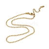 Ion Plating(IP) 304 Stainless Steel Ball Chain Necklace NJEW-D045-03G-1