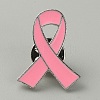 Breast Cancer Awareness Pink Ribbon Enamel Pin JEWB-WH0028-11P-1
