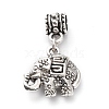 Tibetan Style Alloy European Dangle Charms PALLOY-P224-06AS-2