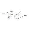 Anti-Tarnish Rhodium Plated 925 Sterling Silver French Hooks with Coil and Ball STER-T007-121P-2