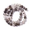 Natural Pyrite & Quartz Beads Strands G-K317-A25-4