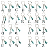 Alloy with Resin Imitation Synthetic Turquoise Keychain KEYC-YW00087-01-2