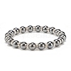 Synthetic Hematite Stretch Bracelet Rhinestone Beaded BJEW-JB08335-02-1