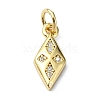 Brass Micro Pave Cubic Zirconia Pendants KK-H475-23G-01-1