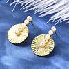 Brass Dangle Stud Earrings EJEW-F358-02G-4