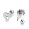 Tarnish Resistant 201 Stainless Steel Barbell Cartilage Earrings LS-EJEW-R147-36-3