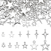 120Pcs 12 Styles Tibetan Style Alloy Pendants TIBE-UN0001-17-1