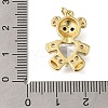 Rack Plating Brass Micro Pave Cubic Zirconia Pendants ZIRC-F142-35G-3