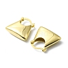 Rack Plating Brass Trapezoid Hoop Earrings EJEW-D055-13G-2