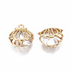 Brass Clear Cubic Zirconia Charms X-KK-T056-84G-NF-3