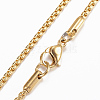 304 Stainless Steel Box Chain Necklaces NJEW-L450-05G-1