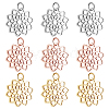 BENECREAT 12Pcs 3 Colors 304 Stainless Steel Pendants STAS-BC0002-83-1