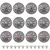 Gorgecraft 12 Sets 3 Colors Zinc Alloy Buttons BUTT-GF0001-21-1