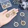 Unicraftale 6Pcs 2 Colors 304 Stainless Steel Norse Viking Compass Amulet Pendants STAS-UN0038-27-4