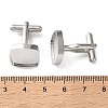 Sqaure 304 Stainless Steel Cufflink Settings SA-CBAC007-01P-3