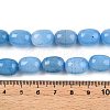 Barrel Shaped Dyed Natural Aquamarine Beads Strands X-G-S114-25-01-5