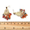 Bohemia Style Alloy Acrylic Tassel Dangle Stud Earrings for Women EJEW-G435-01G-3