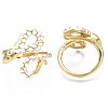 Real 18K Gold Plated Brass Micro Pave Cubic Zirconia Snake Wrap Cuff Rings RJEW-N037-005-NF-3