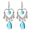 Tibetan Style Alloy Heart Chandelier Earrings EJEW-JE05426-3