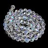 Electroplate Transparent Glass Beads Strands EGLA-A035-T10mm-L19-2