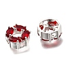 Brass Micro Pave Cubic Zirconia Beads KK-F913-02S-3