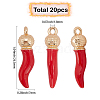 20Pcs Opaque Resin Pendants RESI-SC0006-22-2