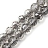 Transparent Electroplate Glass Beads Strands EGLA-N002-34E-F02-1