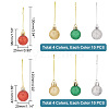 AHADERMAKER 80Pcs 8 Style Christmas Ball Plastic Hanging Ornament AJEW-GA0006-01-2