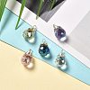 Transparent Glass Charms PALLOY-JF00853-02-3