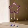 Amethyst & Crystal Glass Sun Catcher Pendant PW-WGCCFD7-12-1