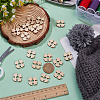 120Pcs MDF Buttons BUTT-BC0001-18-4