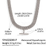 304 Stainless Steel Column Bar Pendant Mesh Chain Necklaces for Women GV4804-2-2