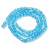 Transparent Electroplate Glass Beads Strands GLAA-F029-4mm-C19-2