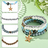1 Set Synthetic Moonstone & Pearl Stretch Bracelets Set BJEW-SP0001-10-3
