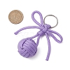 Polyester and 304 Stainless Steel Braid Ball Keychains KEYC-JKC01118-3