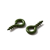 Stoving Varnish 100Pcs Iron Screw Eye Pin Peg Bails FIND-WH0036-29G-2