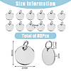 SUPERFINDINGS 80Pcs 304 Stainless Steel Charms STAS-FH0002-19-2