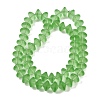Frosted & Baking Paint Transparent Glass Beads Strands GL-CBA2ED2-03D-2