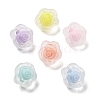 Frosted Transparent Acrylic Beads X-OACR-A032-17-1