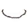 Natural Ice Obsidian Chip Beaded Necklace NJEW-JN04616-02-1